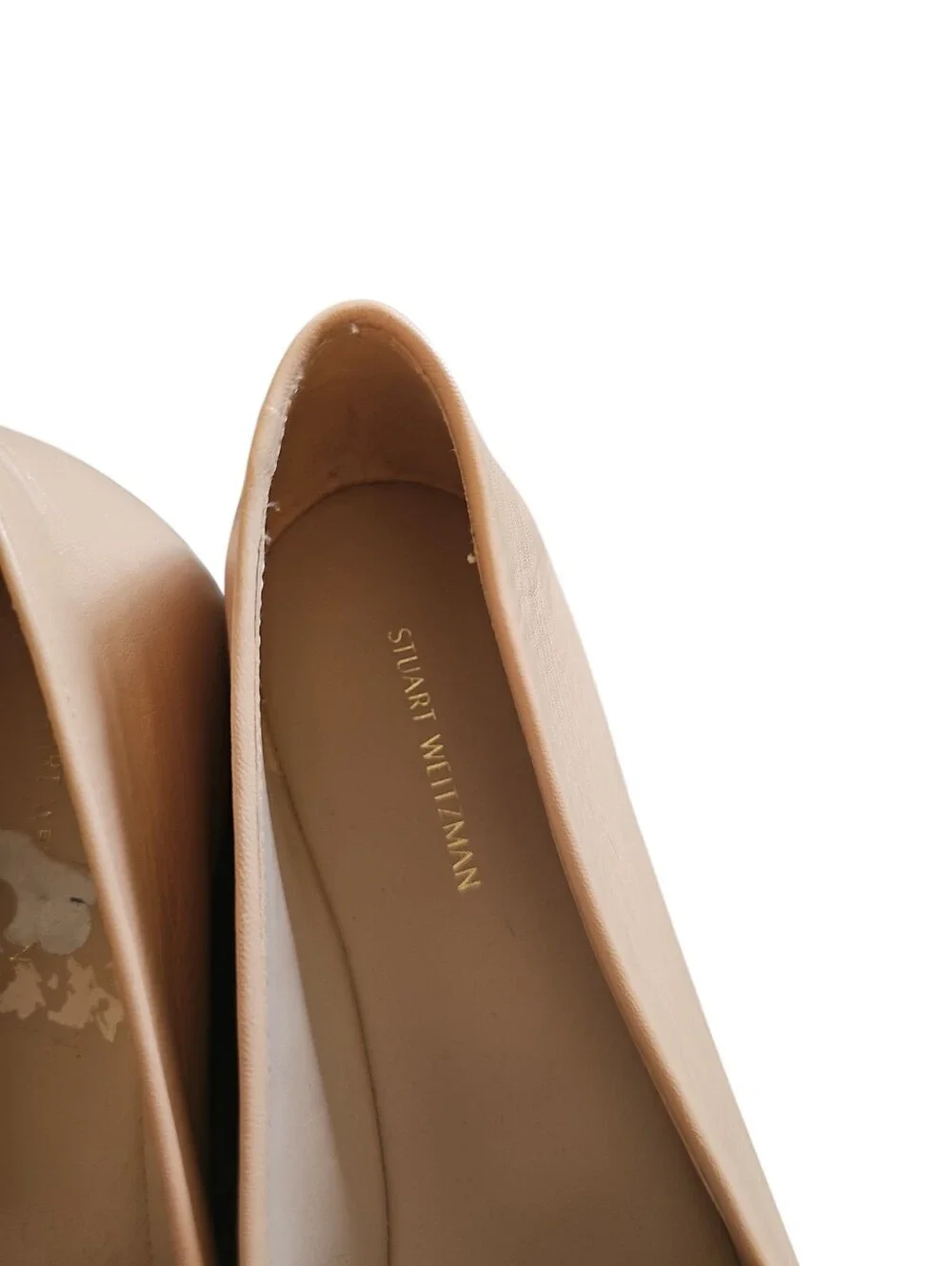 STUART WEITZMAN Womens Myguy Loafer Flat Tan Nude Leather Sz 10.5 M